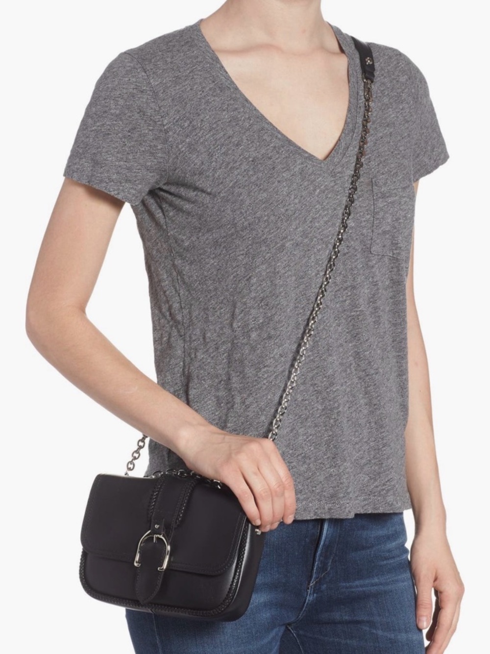 Longchamp Black Amazone Leather Crossbody Bag NWT - Picture 2 of 8